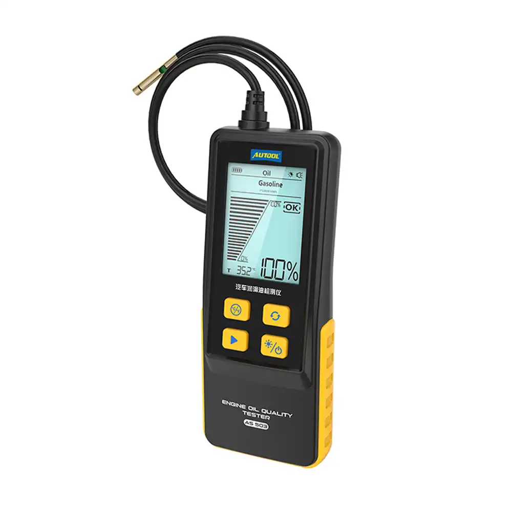 AUTOOL AS503 Digital Optical Engine Oil Quality & Temperature Tester (Petrol/Diesel · 800mm PTFE Probe · 2.8